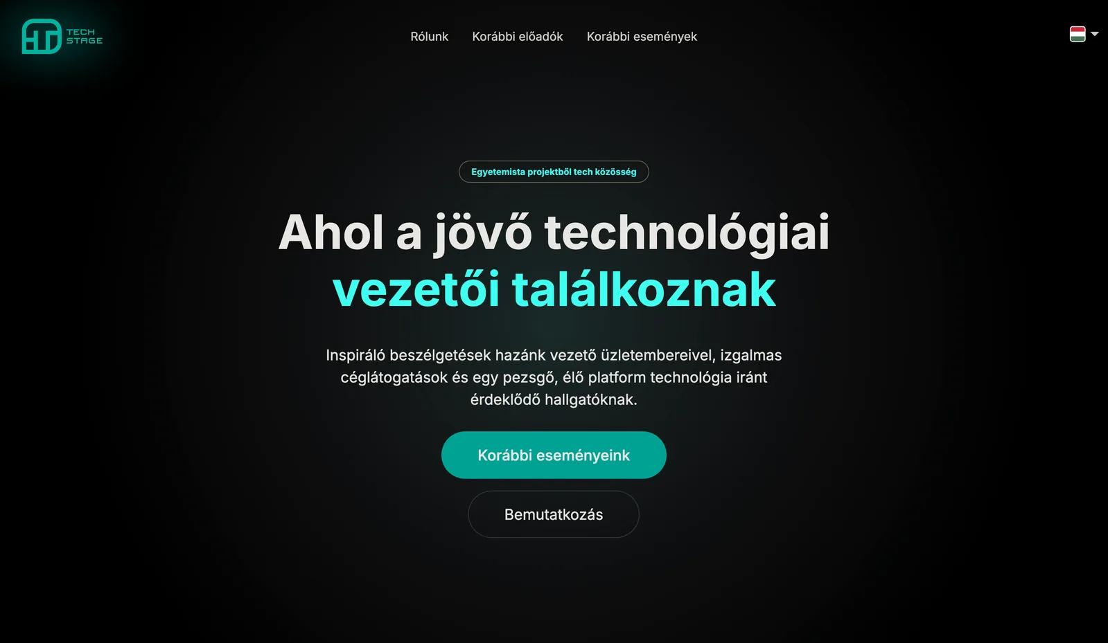 TechStage nyitóoldala