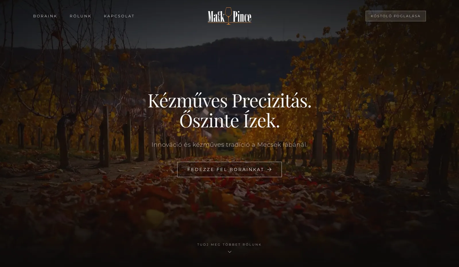 Makk Pince nyitóoldala