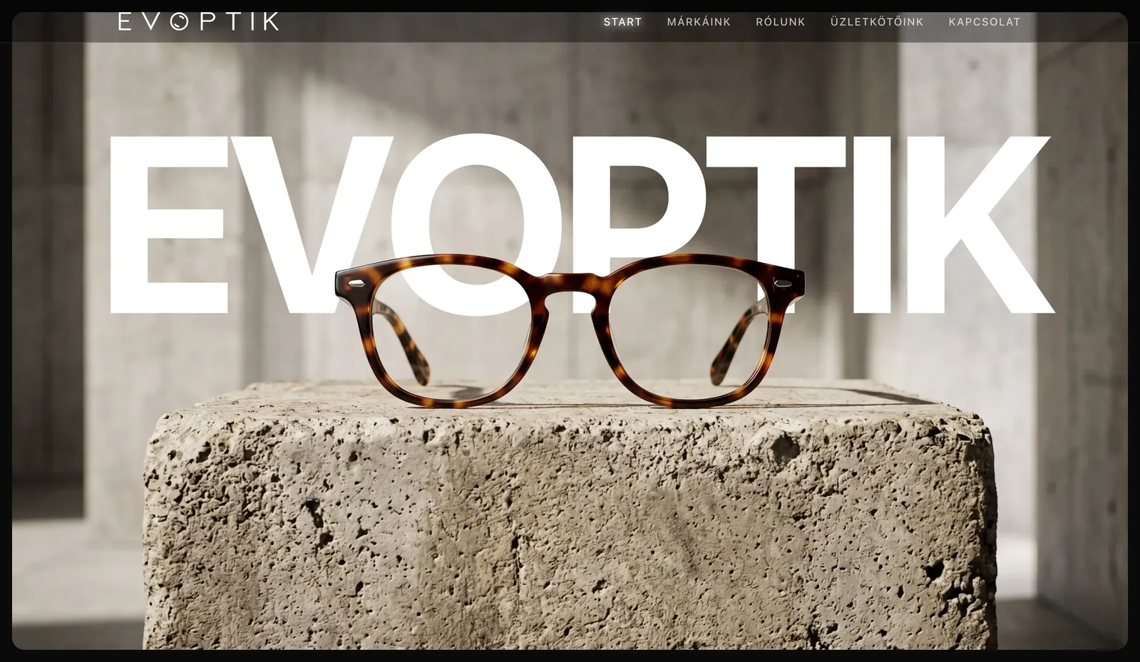 Evoptik nyitóoldala