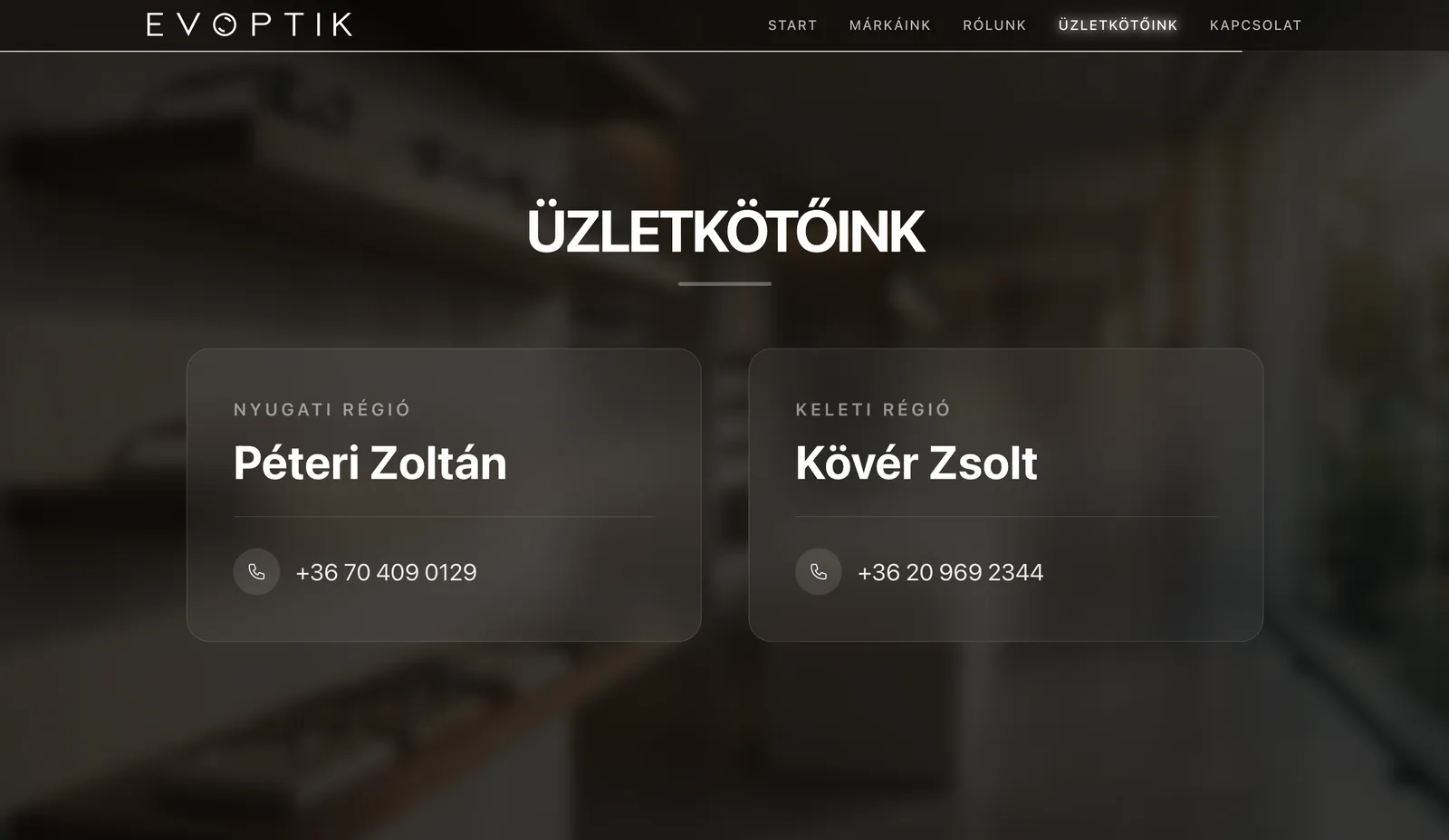 Evoptik üzletkötői